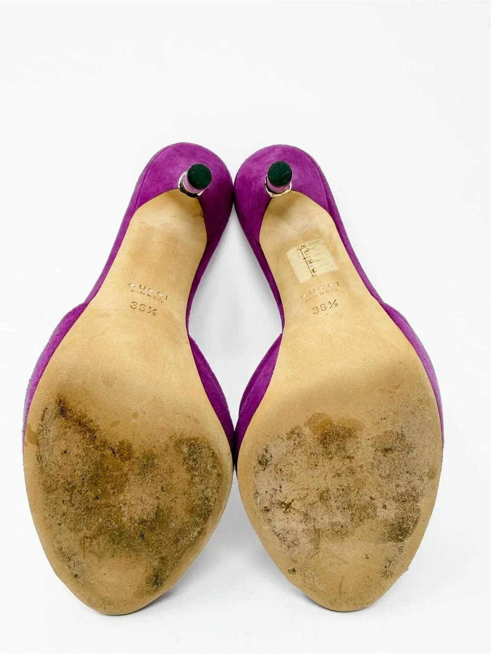 Gucci suede bamboo